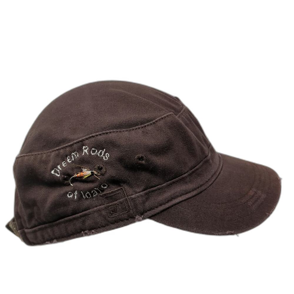 District Threads Brown Army Cap One Size Dream Rods Idaho Fishing Lure Hat Strap